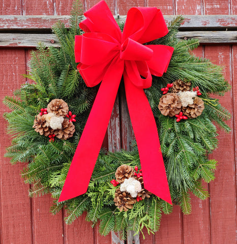 Traditional Maine Christmas Wreath